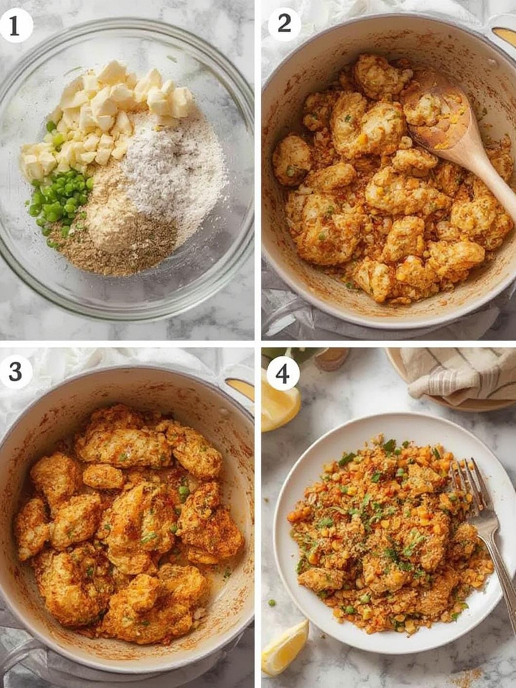 Cornstarch frying chicken steps