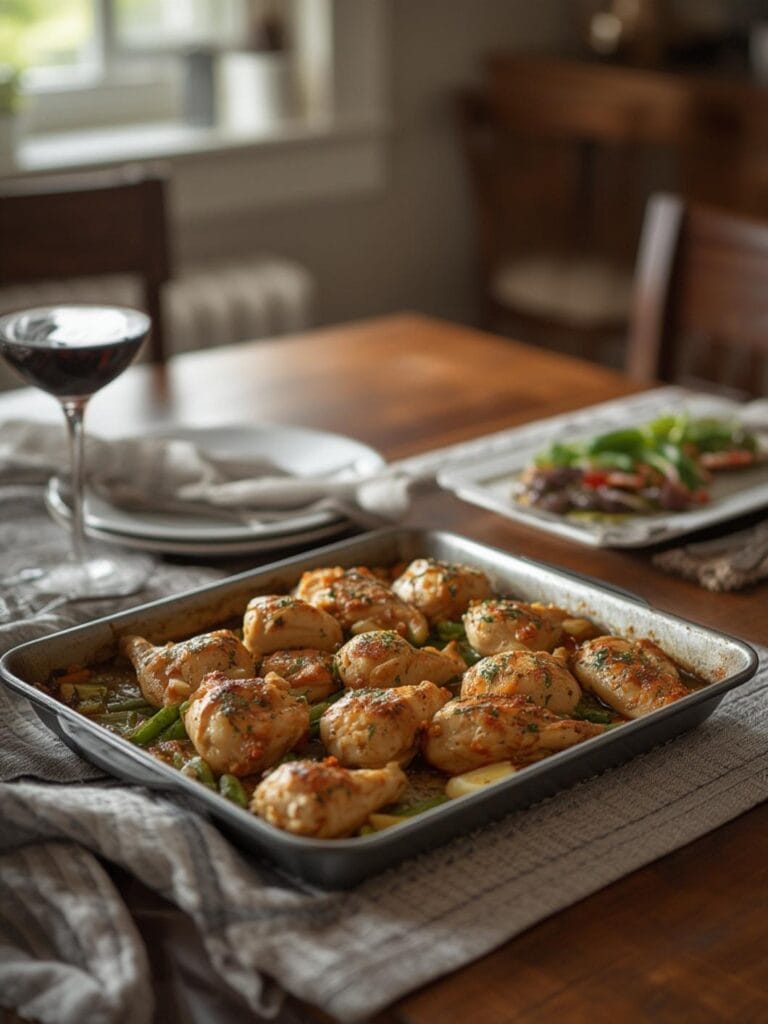 greek sheet pan chicken