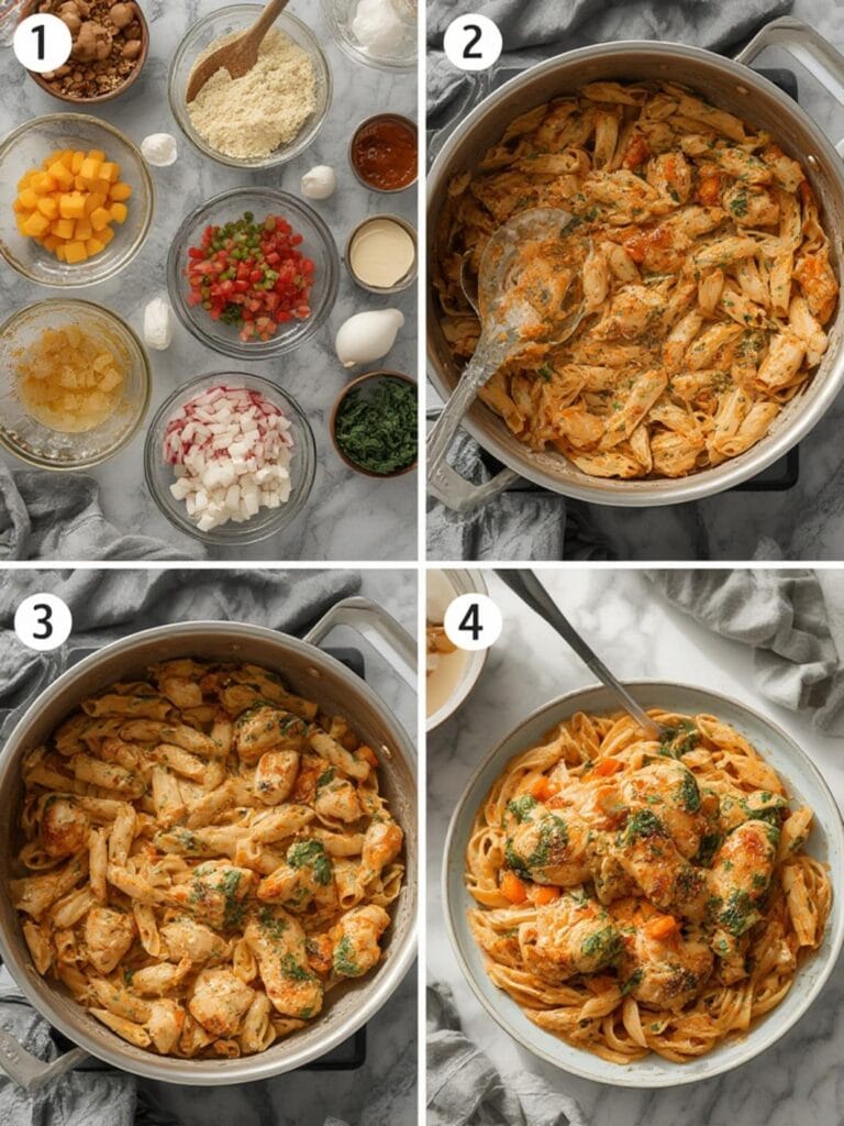 healthy chicken and pasta recipes Steps.