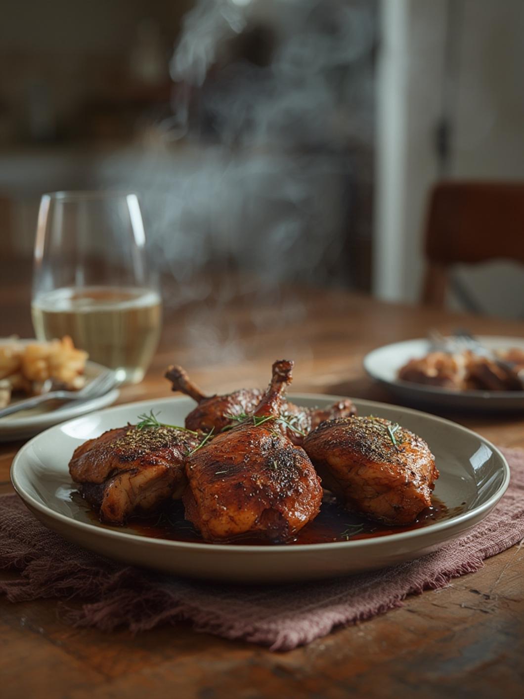 smoking chicken thighs